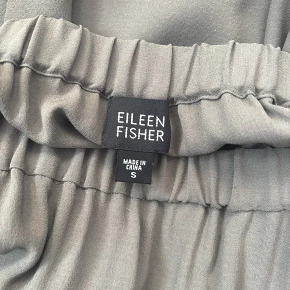 Eileen Fisher grey silk midi skirt - Picture 8 of 8